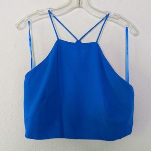 Milly Cobalt Blue Strappy Crop Top